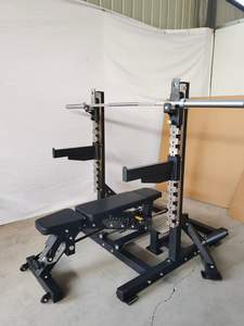 Système de rack combiné multifonctionnel pour développé couché plat/<span class=keywords><strong>incliné</strong></span>, hip thrust, tractions et curls <span class=keywords><strong>biceps</strong></span> – <span class=keywords><strong>Banc</strong></span> et rack réglables - Product Image 3
