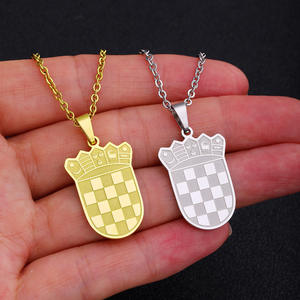 ผู้ผลิตโครเอเชีย<span class=keywords><strong>แผนที่</strong></span>โซ่สร้อยคอสแตนเลสสีเงิน18พันทองชุบโครเอเชียธงประจำชาติแผนที่จี้สร้อยคอ - Product Image 6