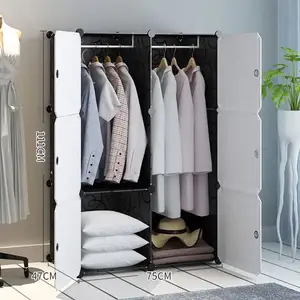 Hot Sale Collapsible Wardrobe Cabinet Closet Folding Clothes Storage Closet Cloth Wardrobe