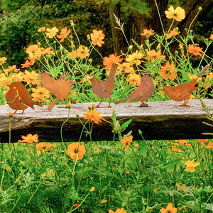 Adorno de Jardín para Césped, Estaca de Acero Corten Resistente al Óxido, Decoración de Jardín, Adornos Metálicos con Forma de Pájaro - Product Image 3