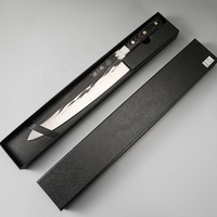 Couteau de chef japonais en acier inoxydable 10 pouces 7CR17Mov Couteau en acier à haute teneur en carbone avec manche en bois Pakka