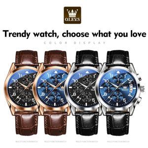 2878 Styles très vendus, montres de luxe pour hommes, design personnalisé, cuir véritable, montre à quartz décontractée pour homme - Product Image 6
