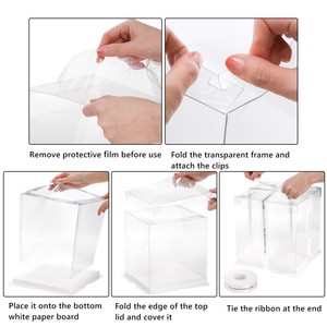 Wholesale Factory Custom Different Size Transparent PET Cake Box for Wedding <strong>Birthday</strong> Party - Product Image 6