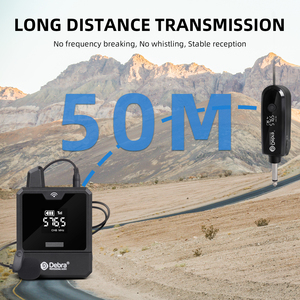 Uhf có thể sạc lại không dây Transmitter <span class=keywords><strong>Receiver</strong></span> tai nghe hoặc Lavalier Microphone Clip mic cho bài phát biểu Nhà thờ họp giảng dạy - Product Image 2