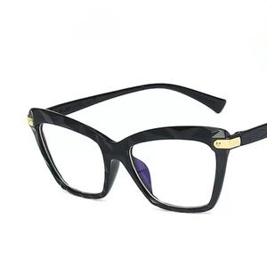 Lunettes de vue anti-lumière bleue 2026, dernier modèle, design optique, bloquant la lumière bleue, monture œil-de-chat grise en métal, unisexe - Product Image 4