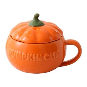 Mug créatif style citrouille et avocat, plusieurs tailles, mug à café avec cuillère en céramique, emballage en boîte, pour cadeau, usage quotidien - Product Image 1