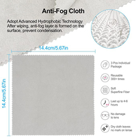 Chiffon Anti-buée sec, Nano tissu Anti-brouillard pour lunettes de moto, casque, lunettes de caméra, avec masques, pièces
