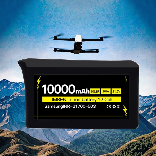 6S2P Drone Battery HV Super High Voltage High Energy Density 21.6V 10000mAh 100C Fpv Lipo Battery for Large FPV UAV&Drone