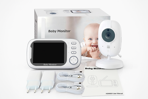 Mới Vb603 Pro 720P Bé Màn Hình Với Máy Ảnh Không Dây <span class=keywords><strong>3</strong></span>.5Inch 2.4G Hai Cách Nói Chuyện Bé Điện Thoại Khóc Âm Thanh Temp Phát Hiện Bé Màn Hình - Product Image 2