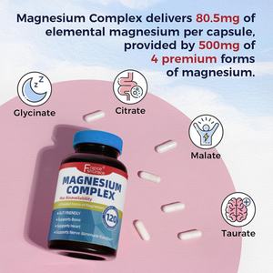 Suplemento de Magnesio Complejo Personalizado para Dormir y Apoyar la Salud del Corazón, 120 Cápsulas Veganas de Magnesio de Alta Absorción - Product Image 5