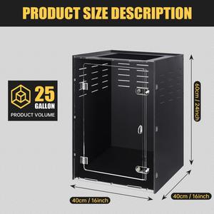 Acryl-Reptiliengehäuse Atmungsaktiv Klassisch Einfach Solider Push-Up-Verschluss Langlebiger Umweltfreundlicher Tierkäfig für Eidechsen und Geckos - Product Image 2