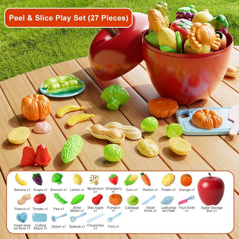 8819B-2 Secchiello Little Apples 27 PZ-Scatola Kraft