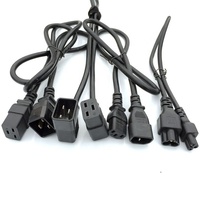 Cable de extensión de alimentación de computadora resistente de 3 pies 14AWG 20A C19 a C20 para servidores y computadoras