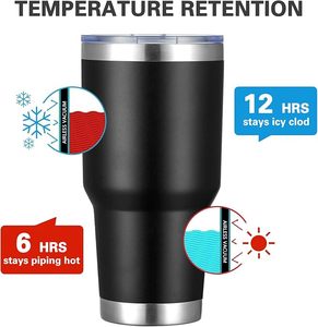 20 Pack Stainless Steel Vacuum <b>Tumblers</b> Double Wall Insulated Leak-Proof Travel <b>Cups</b> Lid <b>Straw</b> for Hot Drinks Car Office Outdoor - Product Image 3