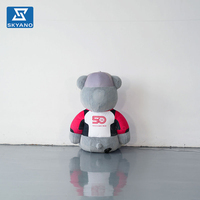 Modèle d'ours gonflable floqué personnalisé pour la publicité et la décoration d'événements scéniques en extérieur