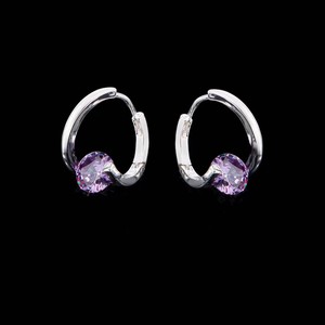 Nouvelles boucles d'oreilles créoles géométriques mignonnes en micro-zirconium et acier inoxydable, style coréen, pour femme, idéales pour les fêtes - Product Image 4