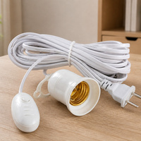 Support de lampe LED E27 à usage domestique avec interrupteur et cordon, cordon de suspension pour lampe suspendue avec prise à deux broches