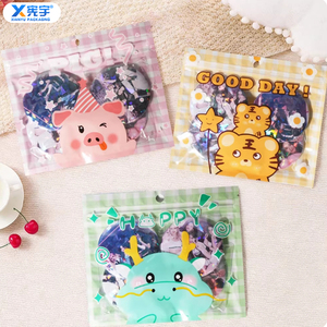 Bolsa de Plástico <span class=keywords><strong>con</strong></span> Cierre Hermético y Ventana Transparente para Cosméticos, Papelería, Joyería y Regalos, Venta al Por Mayor - Product Image 3