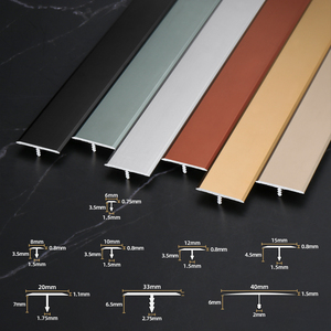 Bande de finition en alliage d'aluminium en forme de T pour carrelage de cuisine, magnifiquement conçue, durable, étanche et auto-adhésive - Product Image 2