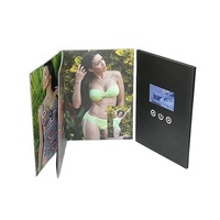 2.4 7 pouces 10.1 pouces écran lcd brochure vidéo en brochure imprimée avec magazine, vidéo brochure vidéo blanche en boîte plus impression