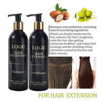 Perruque extension de cheveux naturels produits de soin shampooing ensemble logo personnalisé après-shampoing bio brillant doux réparation masque capillaire traitement