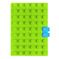 Carnet en silicone imprimé avec logo, papeterie créative, bloc-notes pour étudiant 6A, cadeau en forme de bloc de construction