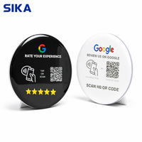 Étiquette NFC personnalisable SIKA Mini NTAG213 en PVC époxy étanche avec code QR pour avis Google, TikTok, Yelp, menus, tables, hôtels, RFID