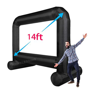 14ft <b>Inflatable</b> Projector Movie Screen With Blower Indoor Outdoor Party Backyard for Football Match 14FT Waterproof Projector Sc - Product Image 6