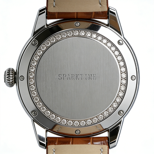 Reloj de Cuarzo de Lujo para Mujer con Diamantes, Elegante Correa de Cuero Genuino, Reloj de Pulsera para Dama, Resistente al Agua 3ATM, Relojes con Logotipo Personalizado - Product Image 4