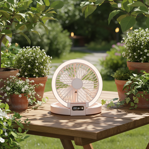 Ventilateur de bureau standard à refroidissement par air, prix d'usine, ventilateur de table portable mini rechargeable en boîte ondulée - Product Image 1