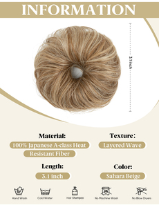 Chignon Sintetico All'ingrosso per Acconciature Disordinate, Elegante Chignon a Ciambella con Elastico per <span class=keywords><strong>Capelli</strong></span> da Donna - Product Image 4