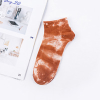 Manimepe 10 paires de chaussettes courtes en coton tie-dye pour femmes, importées, usage quotidien