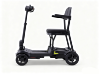 Scooter électrique pliable à 4 roues pour personnes âgées et handicapées, batterie au lithium de qualité médicale, commande par télécommande/application, autonomie de 25 à 30 km