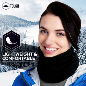 Calentador de cuello para hombre y <span class=keywords><strong>mujer</strong></span>, polaina polar de invierno, <span class=keywords><strong>bufanda</strong></span> de tubo de esquí y mascarilla de media cara de Snowboard, cubierta facial - Product Image 4