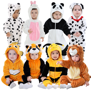 Grosir Baju Tidur Anak Musim Semi Gugur Motif Kartun 3D Hewan Bahan Polyester Flanel untuk Balita Laki-laki & Perempuan Berkerudung dengan Ritsleting - Product Image 1