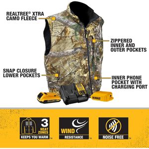 เสื้อกั๊กสำหรับล่าสัตว์ลาย Realtree Xtra Camo แบบกันลม ขนาดกลาง สำหรับผู้ชาย เหมาะสำหรับกิจกรรมกลางแจ้ง - Product Image 2