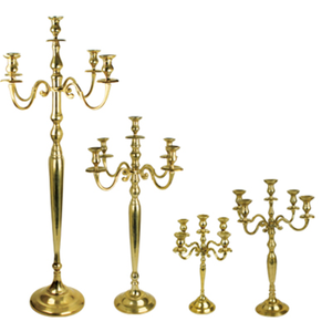 Bon design Grand bougeoir argenté Candélabre à cinq bras à trois bras pour les mariages, les événements Centres de table de mariage Décorations de table - Product Image 6