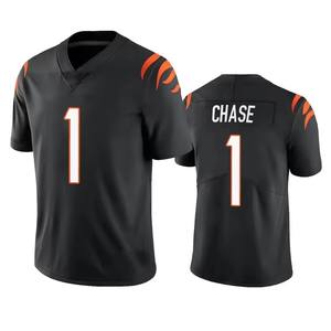Kaus Jersey permainan sepak bola pria ukuran Plus 9 Joe Burrow 1Ja'Marr memburu <span class=keywords><strong>2</strong></span> McPherson Amerika kaus desain jahitan berongga - Product Image 4