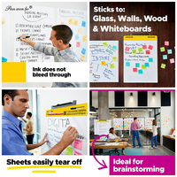 Papier autocollant pour tableau de présentation 25x30 pouces, 30 feuilles, notes autocollantes extra-larges, bloc de papier autocollant pour chevalet