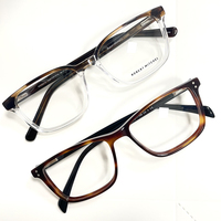 Lunettes de haute qualité, unisexes, carrées, à monture intégrale, motif uni, en acétate, avec verres transparents pour la lecture et la protection des yeux