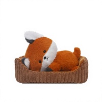 Peluche renard de la série Fun and Easy-Win, adorable poupée, coussin à câliner avec rembourrage en polyester et coton PP pour filles de 14 ans et plus