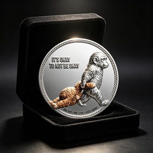 Moneta Commemorativa 3D Scimmia <span class=keywords><strong>Orangutan</strong></span> Carina all'Ingrosso, Regalo Souvenir da Collezione per la Famiglia Animale - Product Image 2