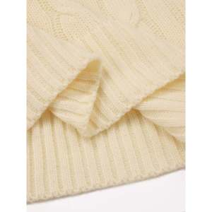 เดรสไหมพรมคอวีสีเบจ ไซส์ S(66) เดรสสเวตเตอร์ผู้หญิง - Product Image 4