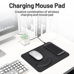 2-in-1 Custom Printed 15W <b>Desk</b> Mat Fast Charging Wireless Charger Mouse Pad Durable Rubber Material for Phone Promotional Offer - Product Image 3