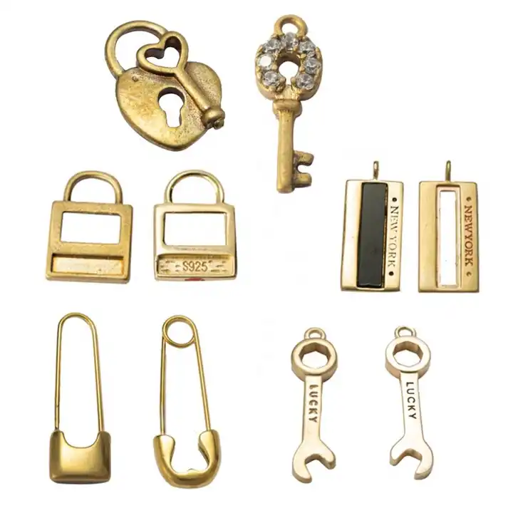 lock key charms pendant diy jewelry