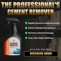 Nettoyant Ultra Puissant pour Toutes Surfaces – Élimine Ciment Dur, Mortier, Joints, Taches sur Carrelage, Verre, Métal – Sans Résidus, Sûr pour le Ciment
