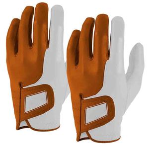 Gants de golf pour hommes en cuir véritable, à doigts complets, respirants, antidérapants, légers, avec logo personnalisé - Product Image 1