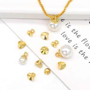 Pendentif rond en cuivre plaqué or 18 carats pour la fabrication de colliers, accessoires de bijouterie - Product Image 3