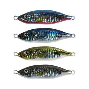 Topline 60G 80G métal gabarit petit <span class=keywords><strong>Jack</strong></span> leurre de pêche jigging leurre impression 3D côte lente coulée cuillère appât avec crochets d'assistance - Product Image 6