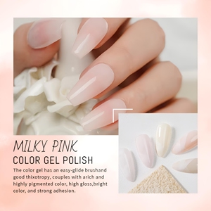 <span class=keywords><strong>Vernis</strong></span> <span class=keywords><strong>à</strong></span> ongles gel UV/LED <span class=keywords><strong>semi</strong></span>-<span class=keywords><strong>permanent</strong></span> rose nude transparent neutre, non toxique, longue tenue, pour nail art, marque privée, OEM - Product Image 3
